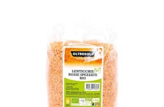 Oltresole, Lenticchie Rosse Spezzate Biologiche 1 Kg, Legumi Secchi Bio Decorticati e Spezzati, Non Richiedono Ammollo, Fonte di Proteine e Fibre, Confezione Ideale per Famiglie