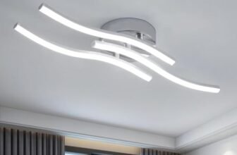 Dorlink Lampadario LED Soffitto, Plafoniera LED Soffitto Moderna, Lampadario Camera da Letto, 18W 1620LM Lampadari Soggiorno，6500K Bianco Freddo, Per Cucina, Corridoio, Ristorante,Ø52CM