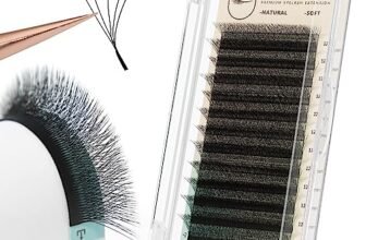 ANNAFRIS 5D Extension Ciglia W 0.07 D Curva 9mm Premade Fan Lash Russian Volume Ventole Ciglia Ciuffetti 5D Eyelash Extension Professional(5D，W，0.07，D Curl,9mm)