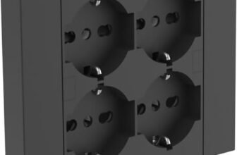 Electraline 22115 Multipresa da incasso Quadra 4 Posti Universali P40, compatibile con tutte le scatole da incasso 3 posti (muratura o cartongesso)