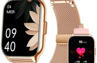 ZOSKVEE Smartwatch Uomo Donna, Effettua/Rispondi alle Chiamate, 2.0″ Fitness Orologio, 100+ Modalità Sportive, Monitoraggio SpO2/Sonno/Pressione Sanguigna/Frequenza Cardiaca, Compatibile iOS/Android