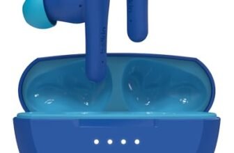Belkin SoundForm Nano 2 Auricolari Bluetooth per bambini con microfono, batteria di 28 ore, volume sicuro di 85 dB, resistenza all’acqua (IPX5), auricolari Bluetooth per iPhone, iPad, Galaxy – Blu