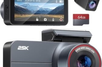 Dash Cam Auto 2.5K QHD 3.39 IPS con Scheda 64GB Gratis – Telecamera Anteriore e Posteriore, Doppia Lente,Visione Notturna 160°,Parcheggio 24H,G-Sensor | Accessori Auto per Sicurezza