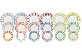 Tognana Vietri, Servizio piatti 18 pezzi per 6 persone, porcellana, multicolor