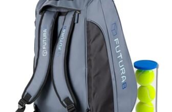 FUTURA8 borsa padel, zaino padel, borsa sportiva, scomparto scarpe, impermeabile, grande capacità, accessori padel, racchetta padel, borsa uomo donna, design ergonomico