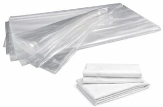 HOME PRO Buste Plastica per Coperte Biancheria Maglioni Camicie Indumenti Trasparente Protezione Antipolvere Riutilizzabile 45×65 Nylon PLT 50Pezzi