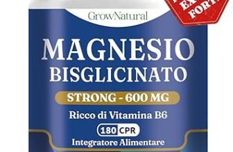 Magnesio Bisglicinato | 180 Compresse con Vitamina B6 | Magnesio Glicinato forma chelata | Magnesium Glycinate | Integratore Contro Stress e Affaticamento | Supporta Muscoli e Ossa
