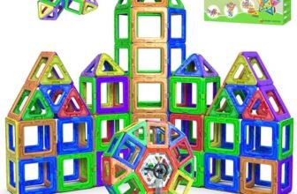 Desire Deluxe 94 PEZZI Costruzioni Magnetiche per Bambini Gioco Educativo e Creativo per Bimbi da 3 Anni Plastica ABS Alimentare Atossica 94 Blocchi Magnetici con Angoli Smussati Diverse Forme