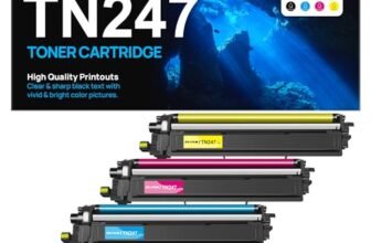 KUPYLM TN247 TN243CMYK Toner Compatibili per Brother TN247 TN-243CMYK per Toner Brother DCP-L3550CDW MFC L3730CDN MFC-L3750CDW MFC L3770CDW HL-L3270CDW HL-L3210CW (Nero Ciano Giallo Magenta, 4-Pack)