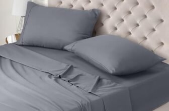 Utopia Bedding – Set Lenzuola Letto Matrimoniali 4 Pezzi 180×200 cm – Spazzolata Poliestre di Microfibra – Oeko-Tex Certificato – Lenzuolo con Angoli, Lenzuolo Piatto e 2 Federe 50×75, Grigio