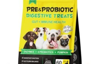 Generico Probiotico per Cani, Probiotico Digestivo per Cani, Supporto Intestinale, Allergie Stagionali, Equilibrio dei lieviti, Pelo Lucido e Difese Immunitarie, Anatra (60 Chews)
