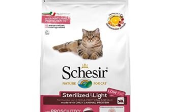 Schesir Sterilized & Light, Alimento Secco per Gatti Adulti Sterilizzati, con Prosciutto, Basso Contenuto di Grassi, Vitamine Aggiunte, Senza Conservanti e Coloranti, 1,5 kg