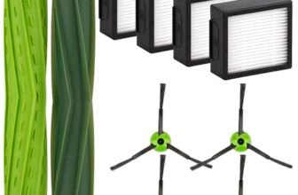 (10 Pezzi) Combo j7 Kit di Parti di Ricambio pour iRobot Combo j7, Combo j7+, Combo j9+, Combo 10 Max Robot Aspirapolvere, Spazzola a Doppio Rullo in Gomma, 4 Filtri HEPA, 4 Spazzole Laterali