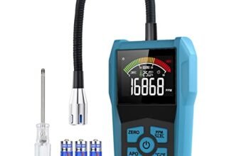 Rilevatore Gas, DURFICST Rilevatore Portatile Gas Metano, Rilevatore Allarmibile Gas Metano Casa per la Misura di Gas Metano, Gas di Petrolio Liquefatto, Gas di Carbone e Altri Gas Combustibil