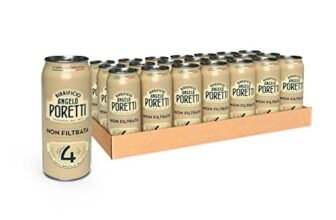 Birrificio Angelo Poretti Birra 4 Luppoli, Cassa con 24 Lattine di Birra da 50cl, Birra Premium Lager Non Filtrata, Gusto Equilibrato e Fragrante, Gradazione Alcolica 5.0% Vol