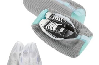 Sacca Lavatrice per Scarpe – 2 Pezzi con Spazzole Integrate + 2 Sacchetti Asciugascarpe, Adatta a Tutti i Tipi di Scarpe (Uomo, Donna, Bambino), Protegge Scarpe e Lavatrice