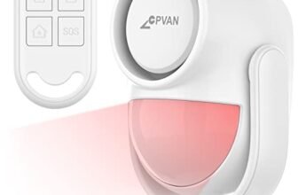 CPVAN Allarme Casa Senza Fili, Sensore Movimento Allarme 125 DB, Antifurto Casa con Telecomando, Sirena Allarme Perimetrale per Garage, Porta, Finestre, Esterno, Casetta, Furgone, Camper (Bianco)