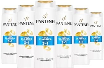 Pantene Pro-V Shampoo 3 in 1 Linea Classica 6x300ml per Capelli Normali e Misti, Protegge i Legami del Capello e Dona ai Capelli una Sana Lucentezza, Senza Olio Minerale e Coloranti, Active Nutri-Plex
