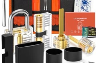 Set Grimaldelli da 30+4 Pezzi, Eventronic Grimaldelli Professionali con 4 Trasparente Serratura Lucchetto Grimaldelli, Lockpicking Set per Fabbri Principianti ed Esperti