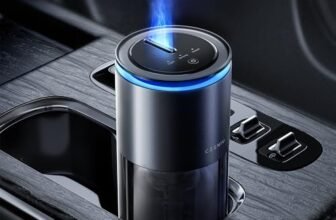 Ceeniu Diffusore Auto CF12, Interruttore Intelligente, Profumo Duraturo 4 Mesi, Intensità del Profumo Regolabile, Design Moderno, Deodorante Auto Universale, Colonia 45ml, Regalo per Uomini