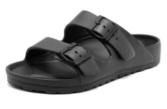 Foinledr Sandali Comodi per Donna con Fibbia Regolabile, Pantofole Estive Antiscivolo per Uomo, Pantofole Unisex Morbide, Ciabatte Casual in Eva, Sandali Orthopedici Piatti con Suola Clog
