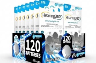 Hearing360 120 batterie per apparecchi acustici misura 675 qualità premium, durata extra, compatibili con tutti i modelli, senza mercurio (15 blister da 8 pile)