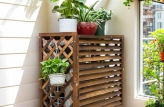 Copricondizionatore Per Esterno Legno Copri Condizionatore Da Esterno Copri Climatizzatore Balcone Proteggere Dal Sole E Dalla Pioggia Copertura Motore Condizionatore Esterno Copertura Condizionatore(