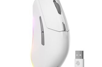 SteelSeries Rival 3 Gen 2 – Mouse Gaming – Sensore ottico TrueMove Core da 8500 DPI – 60 milioni di clic di durata – bassa latenza – 77 g di peso – 100% piedini in PTFE – RGB – Bianco