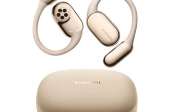 XIAOMI OpenWear Stereo Pro: comfort tutto il giorno, aderenza perfetta, 8,5/45 h di autonomia, riduzione dispersione suono, audio spaziale con tracking movimenti della testa, Hi-Res Audio, Sand Gold