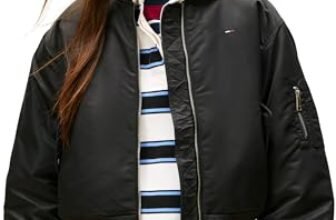 Tommy Jeans Tjw Essential Bomber Jacket Dw0Dw22046, Black (Black), S Donna