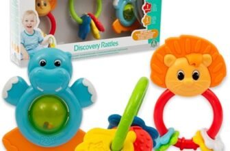Primì – Sonagli Neonato, Set 3 Pezzi Aminali E Chiavi, Giochi Bambini Primi Mesi, Colori A Contrasto, Stimolano Coordinazione, Sensorialità, Dentizione, Bambini 3-12 Mesi