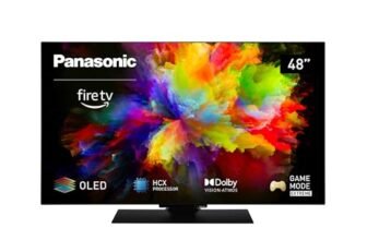 Panasonic TV-48Z80AEZ, Serie Z80 48 pollici Smart TV OLED 4K Ultra HD, 2024, Fire TV, Dolby Vision e Atmos, Modalità Game Extreme, Controllo Vocale Alexa, Airplay, Nero