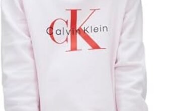 Calvin Klein CK Monogram Terry CN Sweatshirt Iu0iu00714 Felpa Pullover, Pink (Pearly Pink), 4 Years Unisex-Adulto