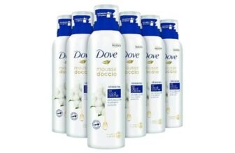 DOVE Mousse Doccia Olio di Cotone 6×200 ml (Confezione da 6)