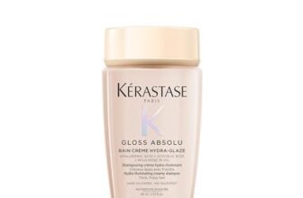 Kérastase, Gloss Absolu, Shampoo per Capelli Spessi Tendenti al Crespo, Con Acido Glicolico, Acido Ialuronico e Olio di Rosa Canina, Bain Crème Hydra-Glaze, Formato Viaggio, 80 ml