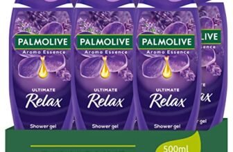 PALMOLIVE – Bagnoschiuma Aroma Essence Ultimate Relax 6x500ml (Consegna in 48 Ore), Bagnoschiuma Profumato e Naturale, Gel Doccia Aromatizzato, 95% Ingredienti Naturali, Bottiglia Riciclabile, Vegano