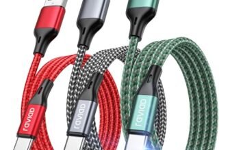 RAVIAD Cavo USB Type-C [3Pezzi, 2m] Cavo USB C Ricarica Rapida Nylon Intrecciato Cavo Type C per Phone 16/15, Galaxy S25/S24/ S23/S22/S21/S20/A50/A70, Mi 11t, Redmi Note, Realme