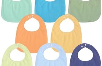 Eulihent 8 Pezzi Bavaglini Neonato, Bavaglino Neonato Cotone, Bavaglini Regolabili per Bambini e Bambine