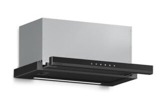 Klarstein Velaire Cappa Aspirante 60 cm, Telescopica da Incasso, 896 m³/h, Classe A++, Touch, LED, Filtro Carbone, Silenziosa, Cappa Cucina 60 cm, Nero