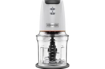 Kenwood EasyChop CHP61.000WH, Tritatutto a Quattro Lame, Ciotola da 0.5L, Azionamento a Pressione, 2 Velocità, Anello Antiscivolo, Lavabile in Lavastoviglie, Sistema Rompighiaccio, 500W, Bianco