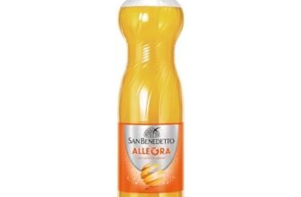 San Benedetto, Allegra, Aranciata, Bevanda Gassata, 1,5 ml, Dissetante e Frizzante, a Basso Contenuto di Zuccheri, con Fruttosio, Bevanda Analcolica