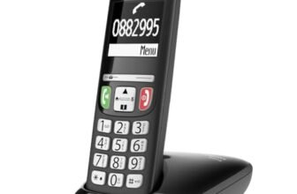 Gigaset E275 – Telefono DECT Portatile – Cordless – Tasti Grandi – Suonerie Forti – Compatibile con Apparecchi Acustici, Nero [Versione Italiana]