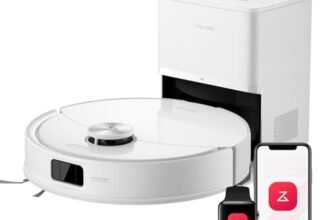 roborock Q10 S5+ Robot Aspirapolvere con Stazione, 10.000Pa, Panno Sollevabile, Pulizia VibraRise 2.0(3000 volte/min), Anti-groviglio, Evitamento degli Ostacoli, Strategie dei Tappeti, APP, Bianco