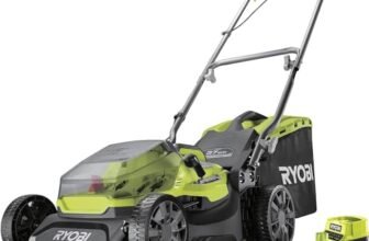 Ryobi RY18LMX37A-150, Tosaerba Brushless a Batteria 18V, Taglio 37 cm, Inclusa 1 Batteria 5.0 Ah + 1 Caricatore Rapido