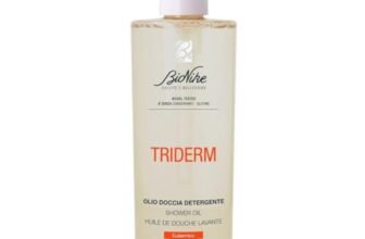 BioNike Triderm – Olio Doccia Eudermico, Detergente Corpo e Viso per Pelle Secca, Delicato ed Emolliente con Pro-Vitamina B5, Indicato per Pelli Sensibili e Intolleranti, pH Fisiologico, 750 ml