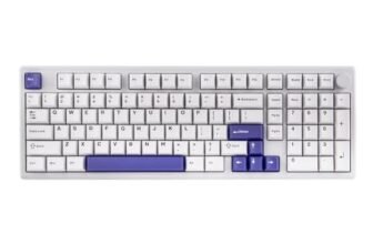 EPOMAKER Galaxy100 Tastiera Meccanica in Alluminio QMK/VIA con 8000mAh, Tastiera da Gioco al 96% con Tastierino Numerico, USB-C/BT5.0/2.4GHz Wireless Hot-Swap (Bianco, Wisteria Linear Switch)