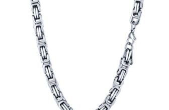 PROSTEEL 6MM Bizantina Collana Uomo Acciaio a Catena Catenina Uomo Argento Catena Punk Bizantina Hiphop Punk Impermeabile Non scolorisce
