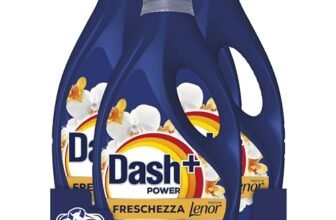 Dash Power Detersivo Liquido Lavatrice, 92 Lavaggi (4×23), Freschezza Di Lenor, Oro e Fiori di Vaniglia, Freschezza che dura 7 Giorni, Pulizia Impeccabile