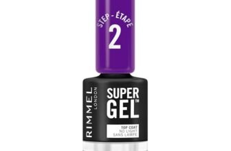 Rimmel London Smalto Unghie Super Gel, 12 ml, Top Coat, Effetto Gel a Lunga Durata, 001 Transparente