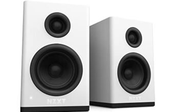 NZXT Relay Altoparlanti da scrivania per PC – AP-SPKW2-EU – Gamma sonora completa – 80 Watt – High Dynamic Range – Tweeter con cupola in seta – Woofer con fibra di vetro – Bianchi
